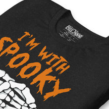 Load image into Gallery viewer, I&#39;m With Spooky Funny Halloween T-Shirt
