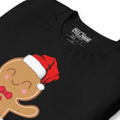 Fancy Gingerbread Man with Santa Hat t-shirt