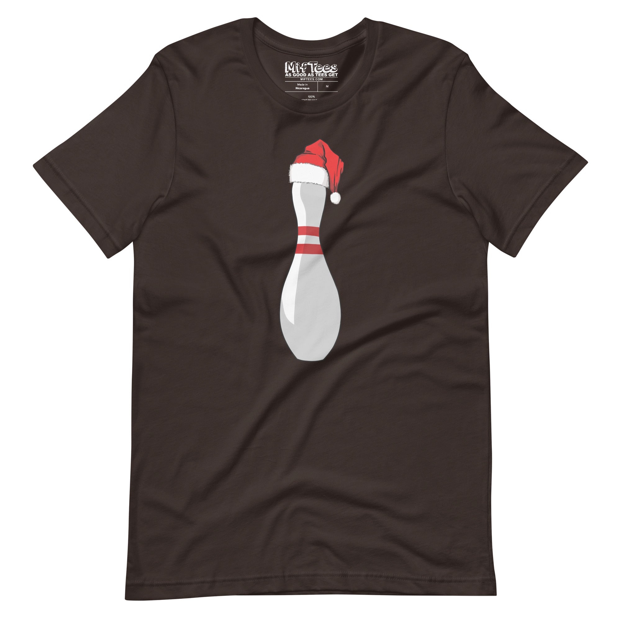 Bowling Pin with Santa Hat t-shirt