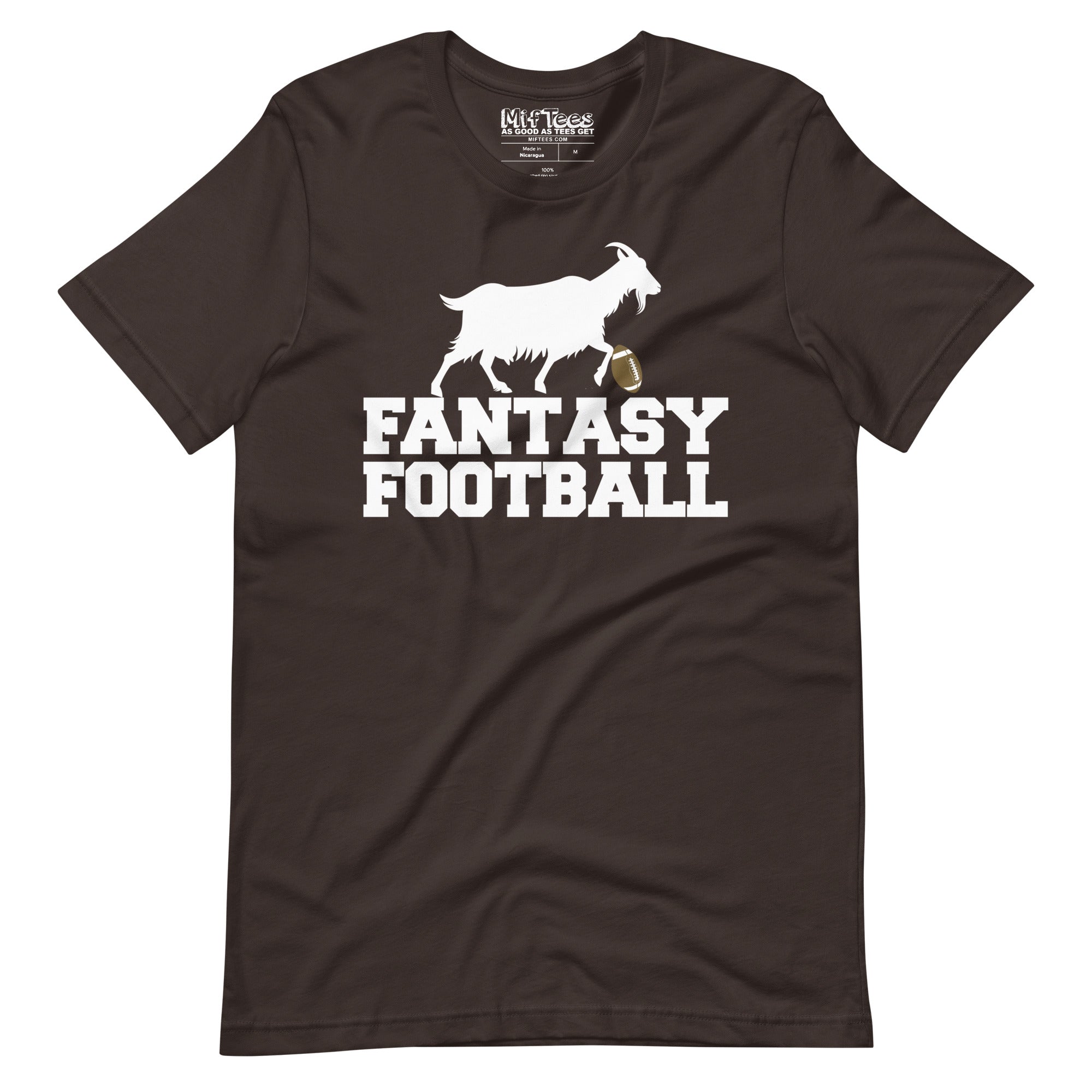 Fantasy Football GOAT kicking Football T-Shirt