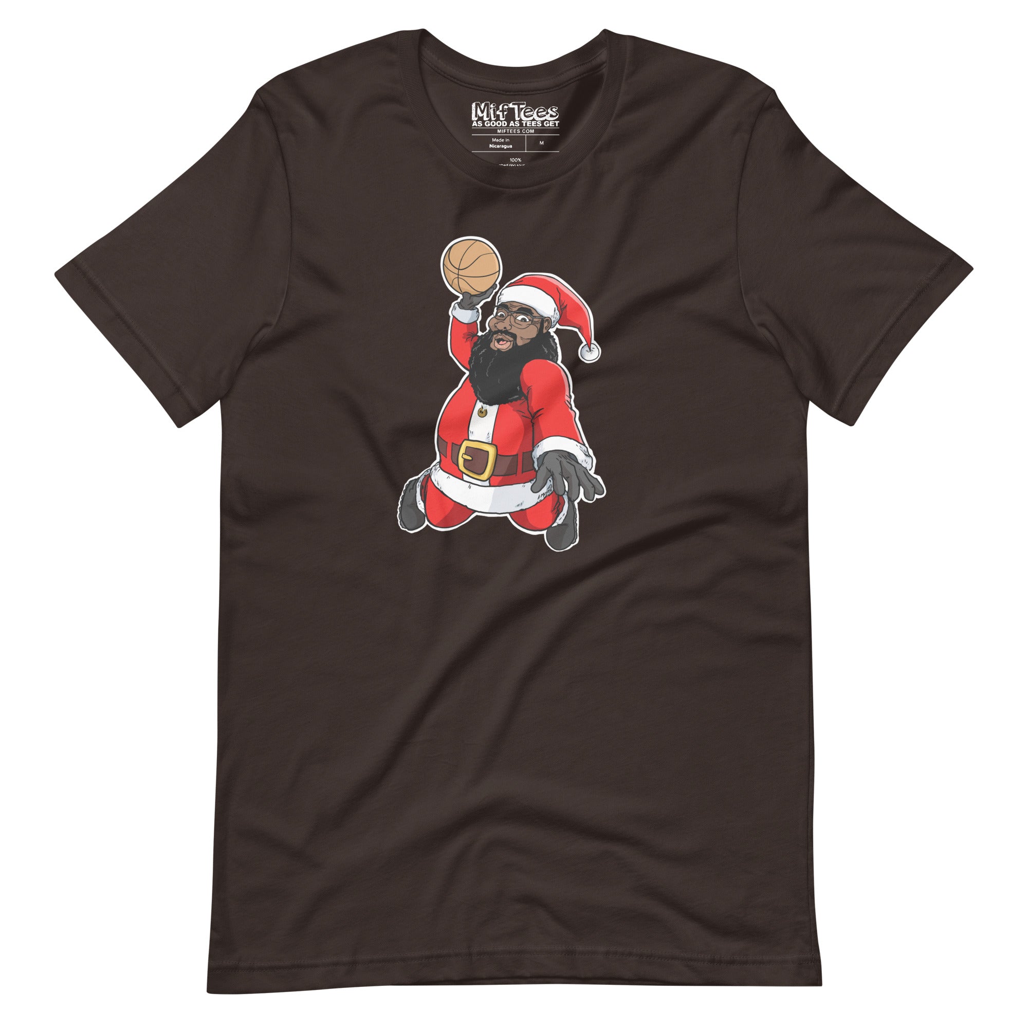 Black Santa Dunking A Basketball t-shirt