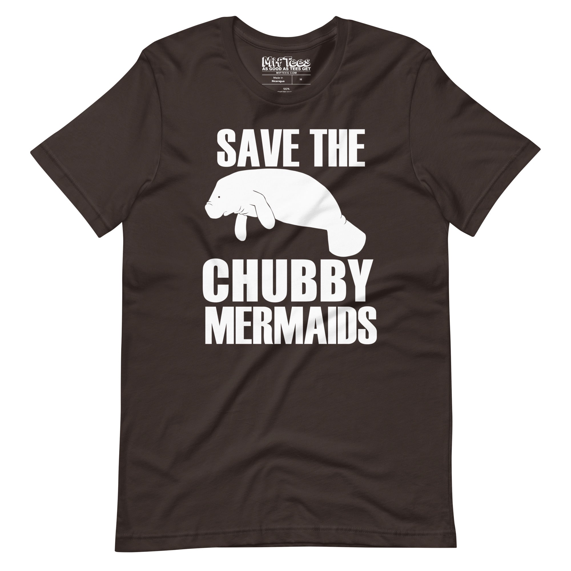 Save the Chubby Mermaids Manatee T-Shirt