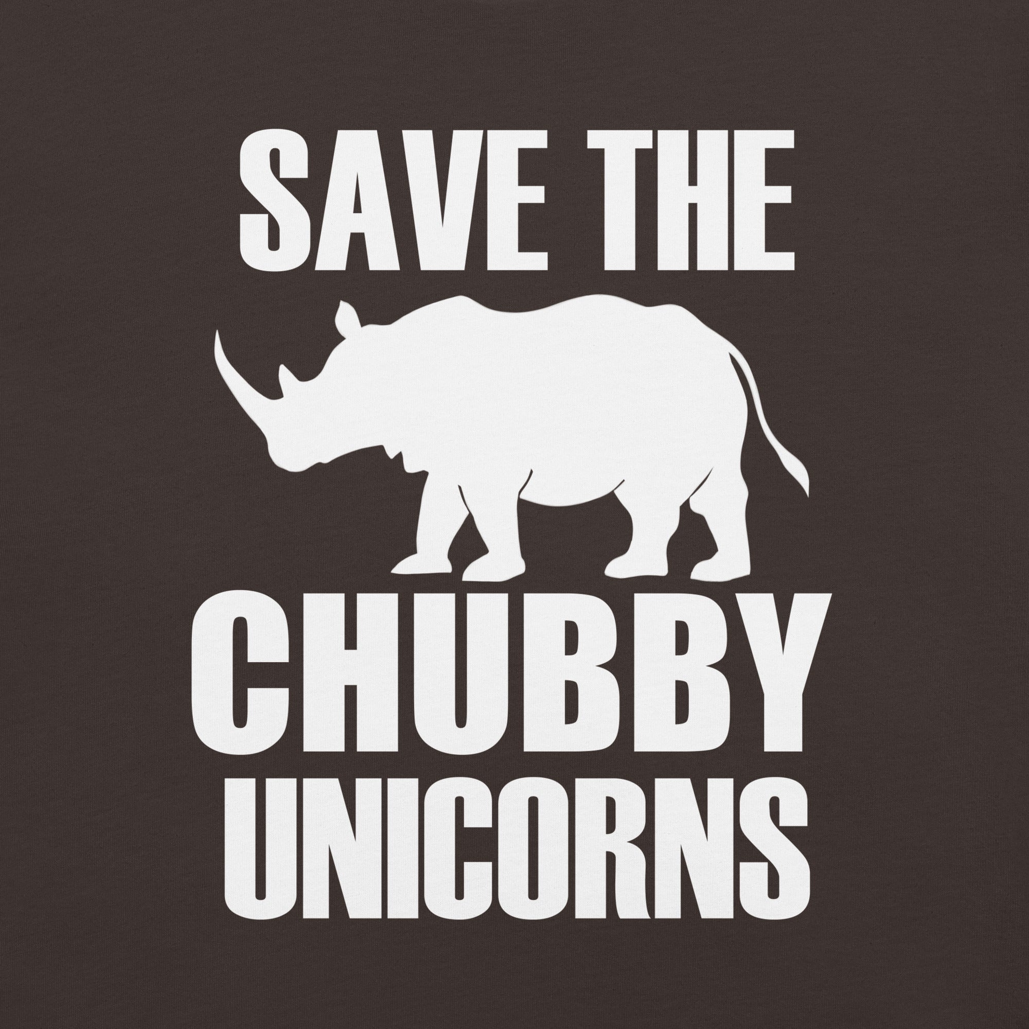 Save the Chubby Unicorns funny Rhino T-Shirt