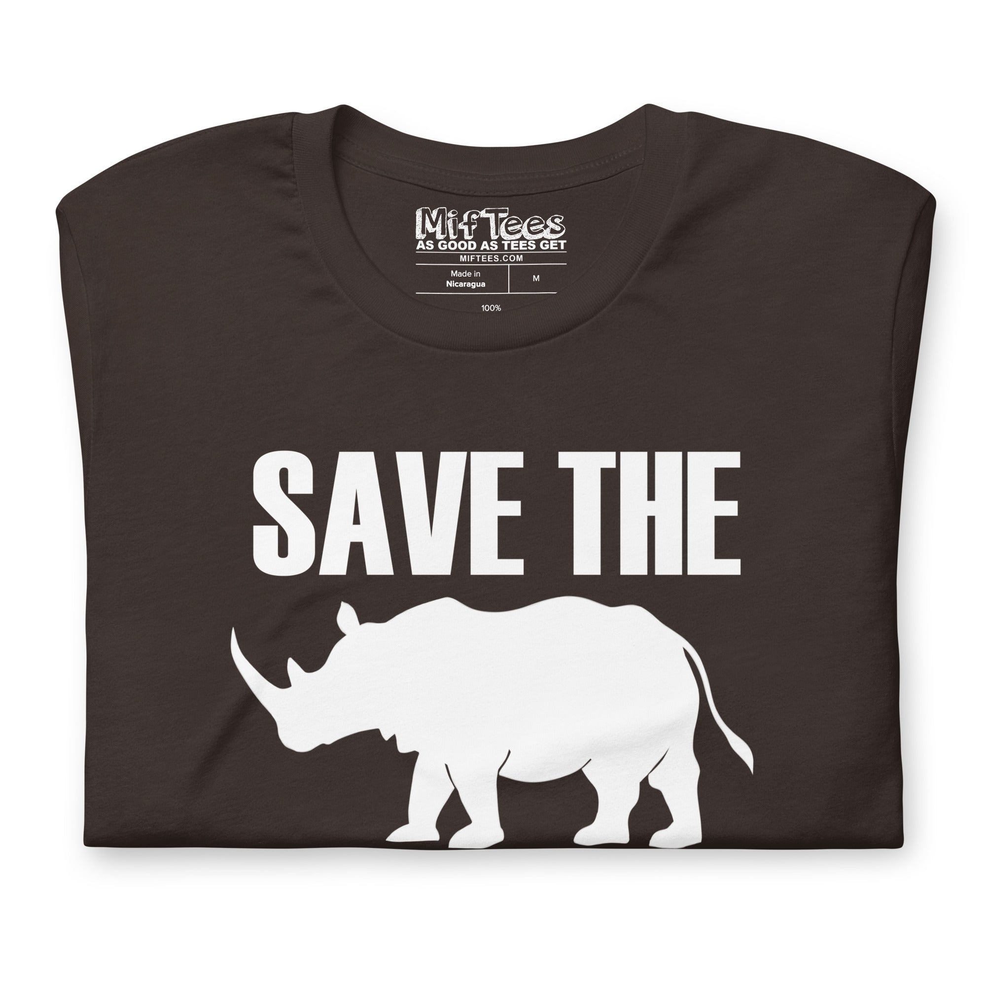 Save the Chubby Unicorns funny Rhino T-Shirt