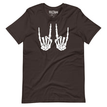 Load image into Gallery viewer, Skeleton Devil Hand Horns t-shirt
