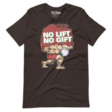 Load image into Gallery viewer, Santa No Lift No Gift t-shirt
