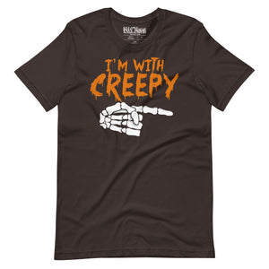 I'm With Creepy Funny Halloween T-Shirt