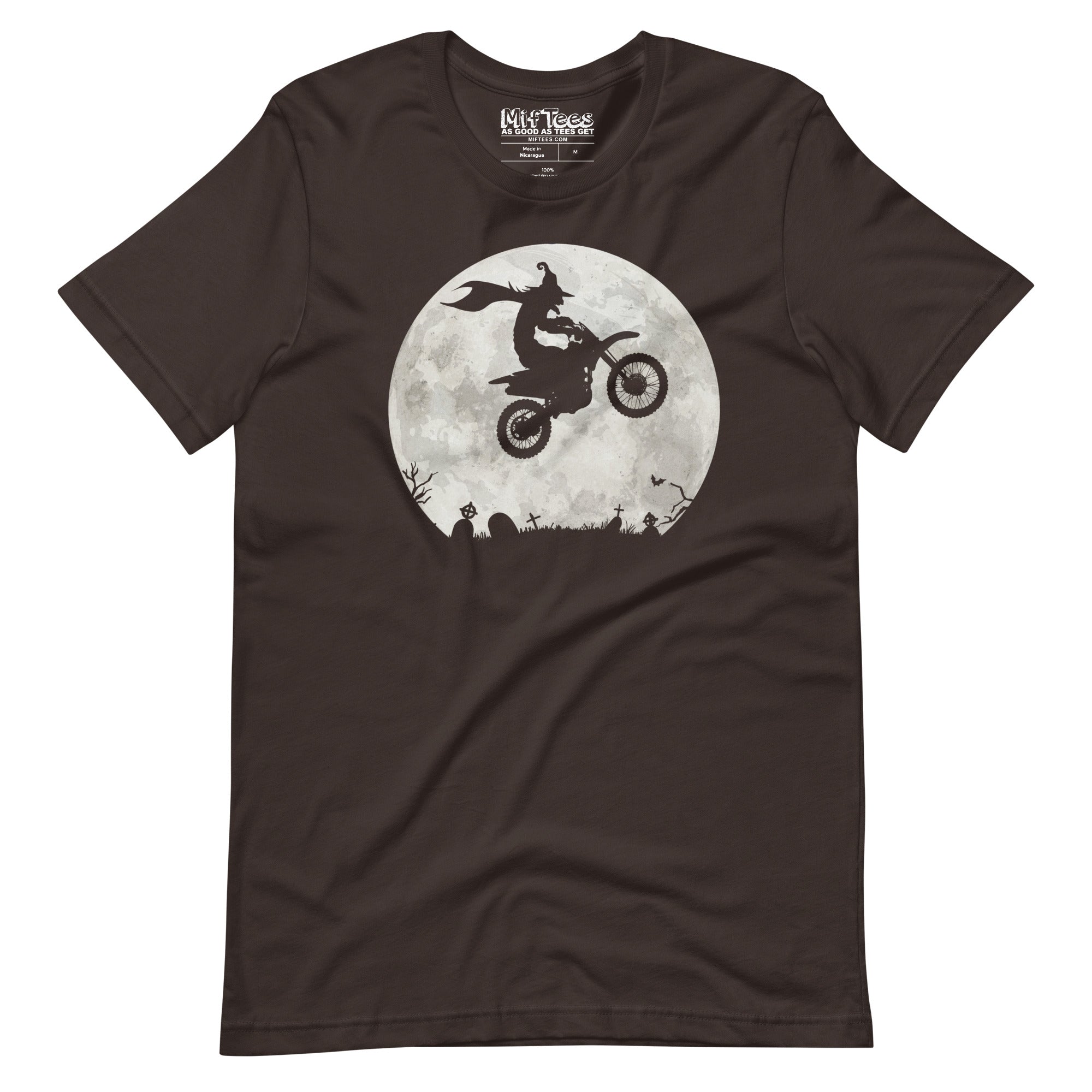 Witch Riding a Dirtbike Halloween t-shirt