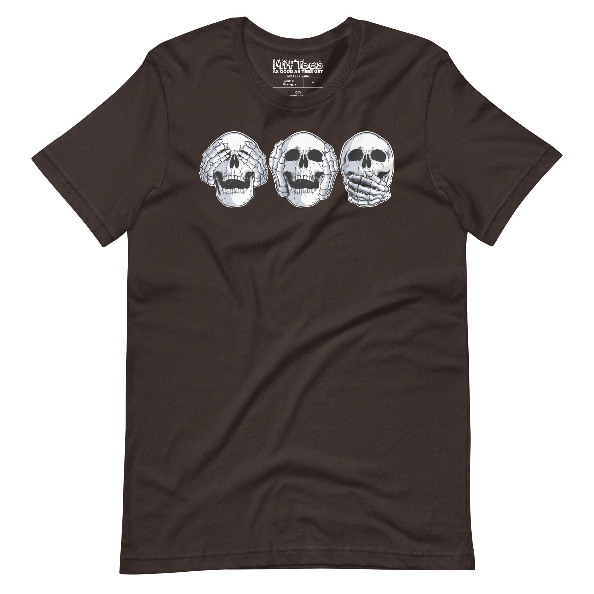 Hear No Evil, See No Evil, Speak No Evil Skull T-Shirt