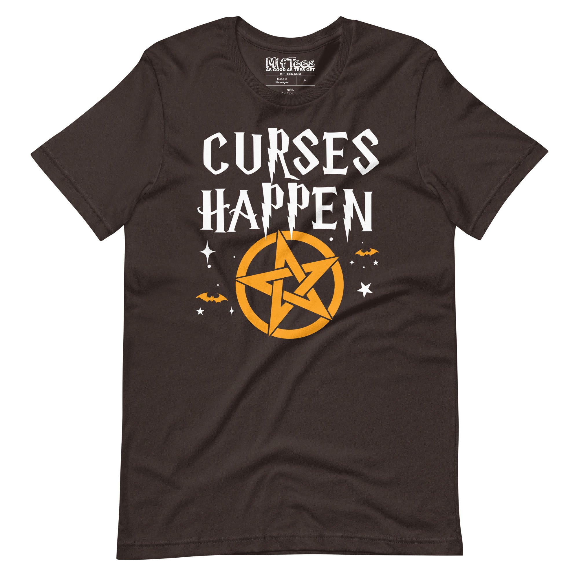 Curses Happen Funny Witch Pun T-Shirt