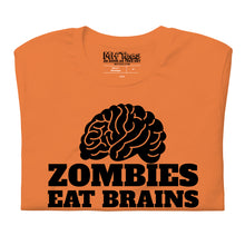 Load image into Gallery viewer, funny Zombies Eat Brains, Don’t Worry, You’re Safe T-Shirt
