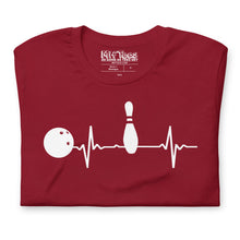 Load image into Gallery viewer, Bowling heartbeat t-shirt
