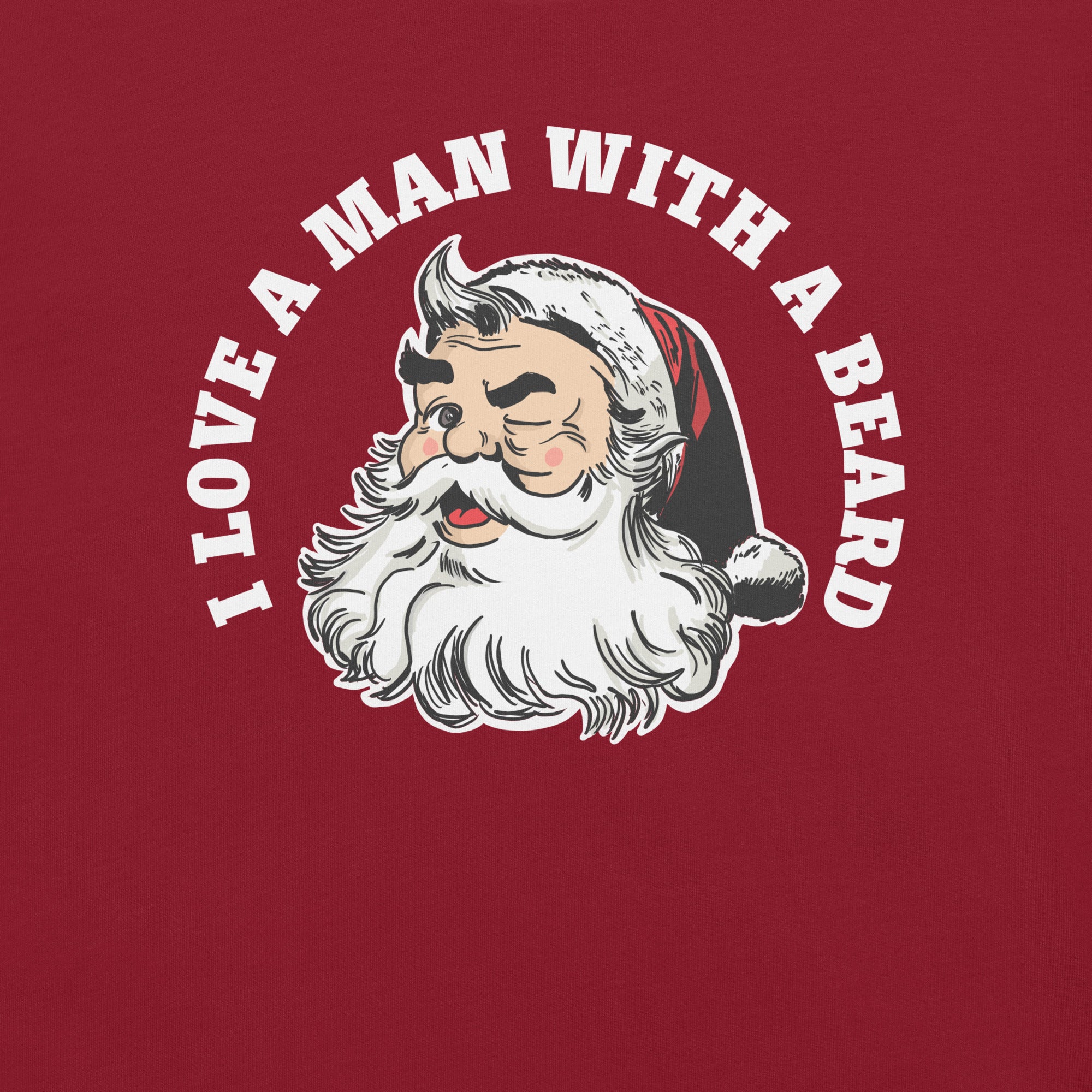 Santa I love a man with a beard t-shirt