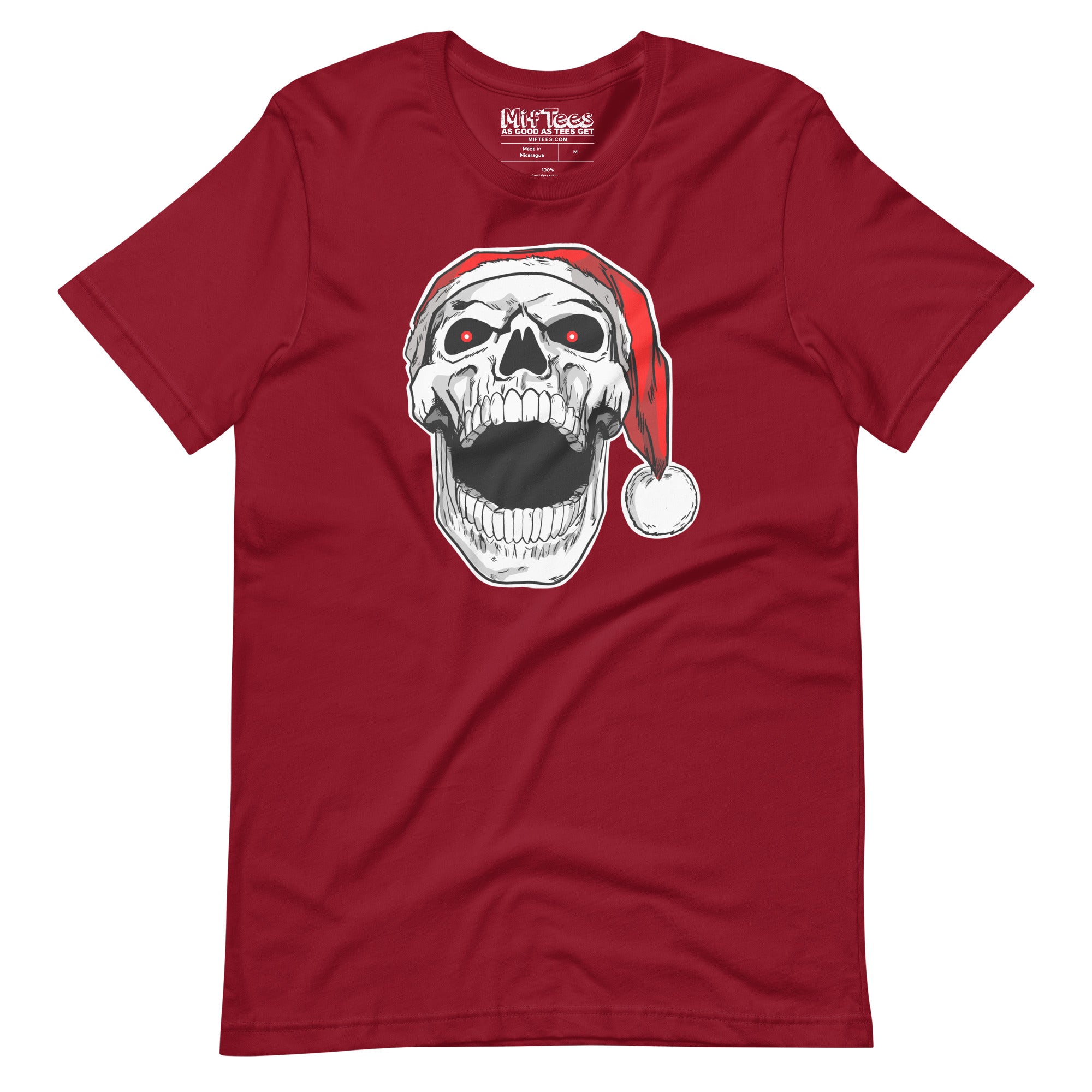 Screaming Skull with Santa Hat t-shirt