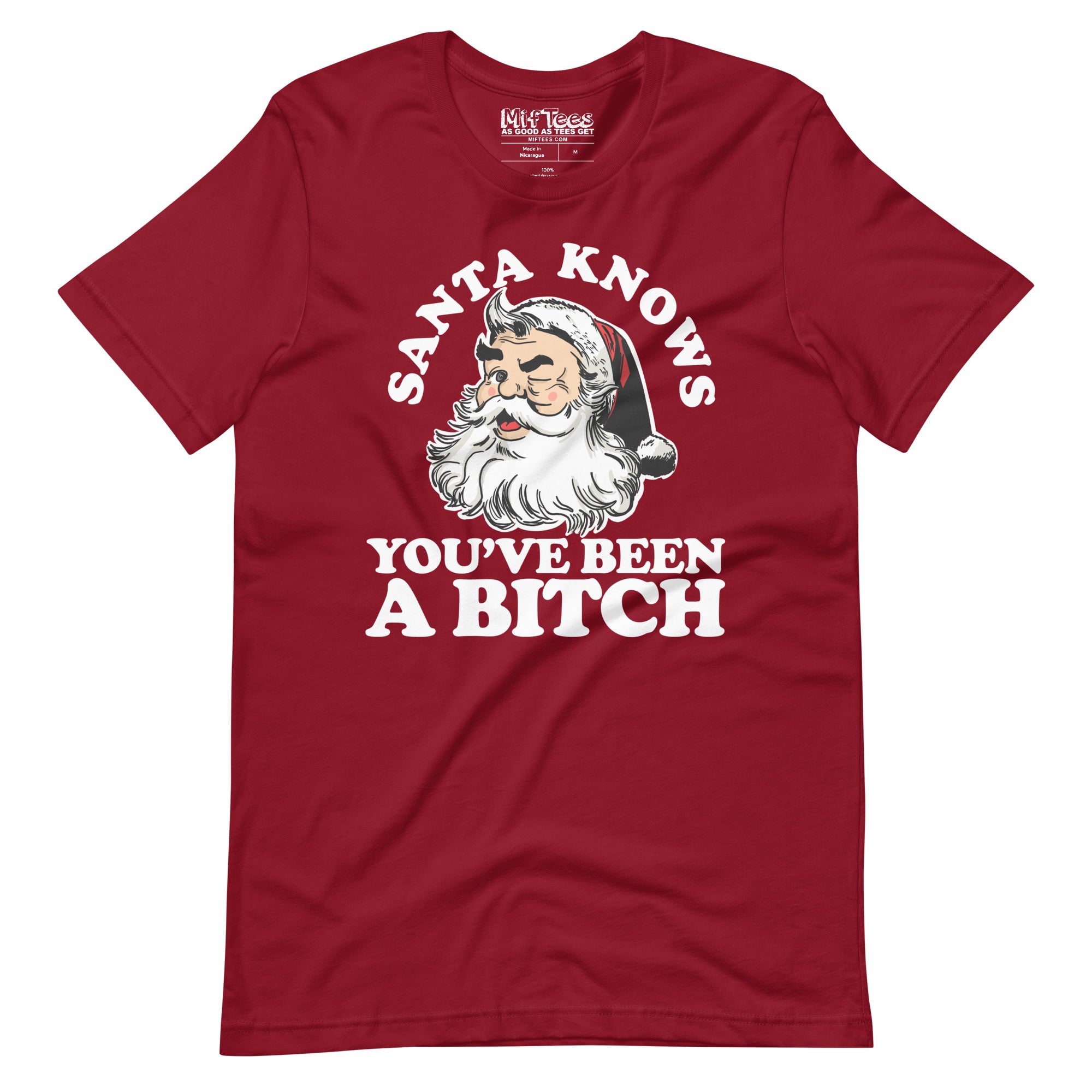 Santa Knows You've been a bitch t-shirt