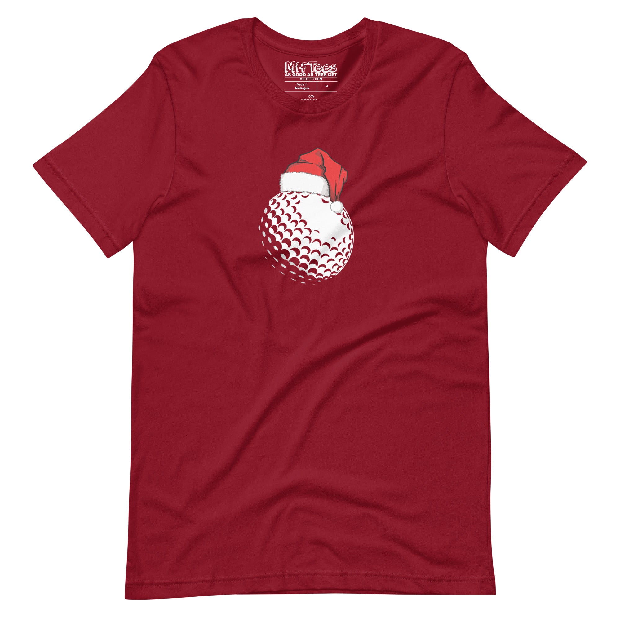 Golf Ball with Santa Hat t-shirt