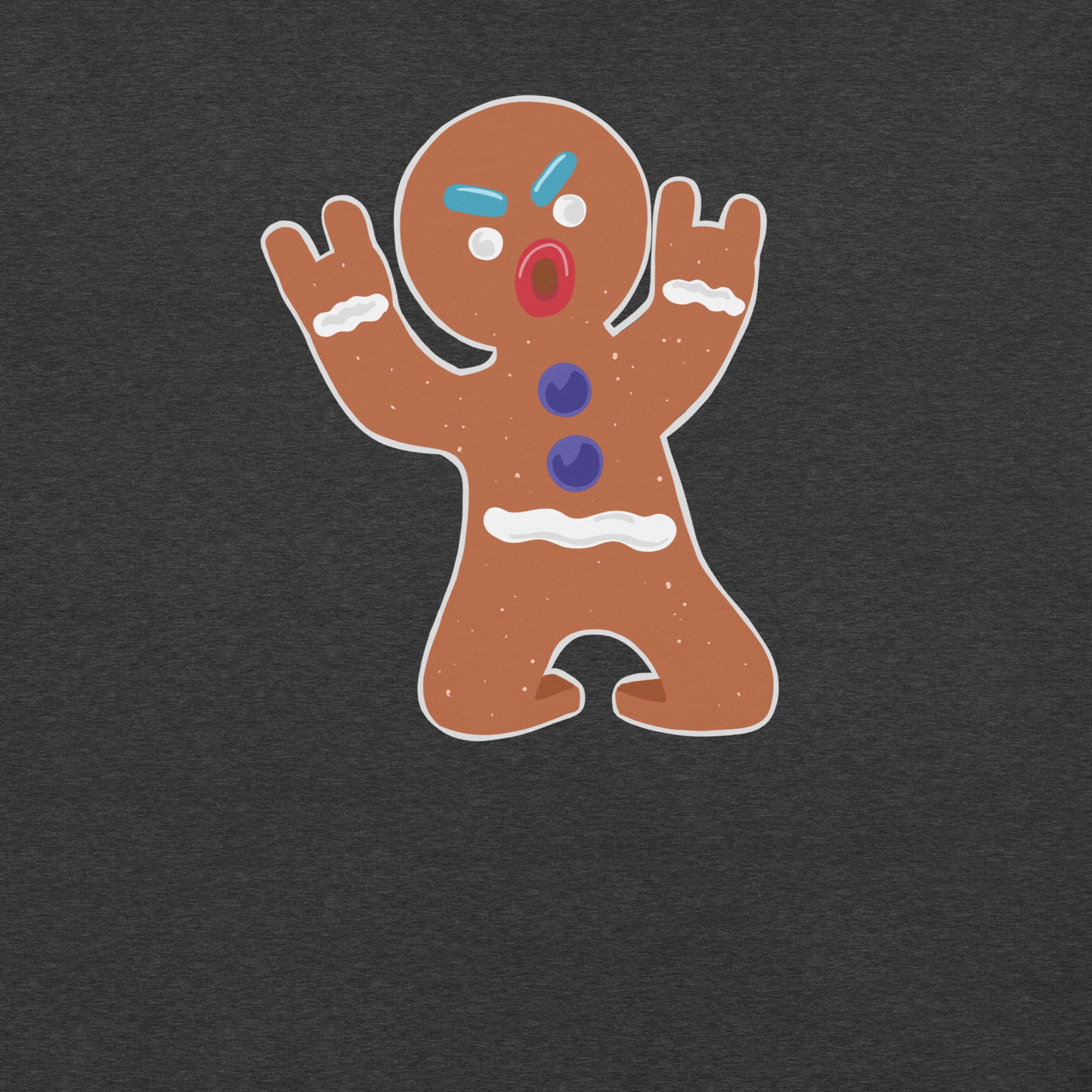 Devil Horns Gingerbread Man t-shirt