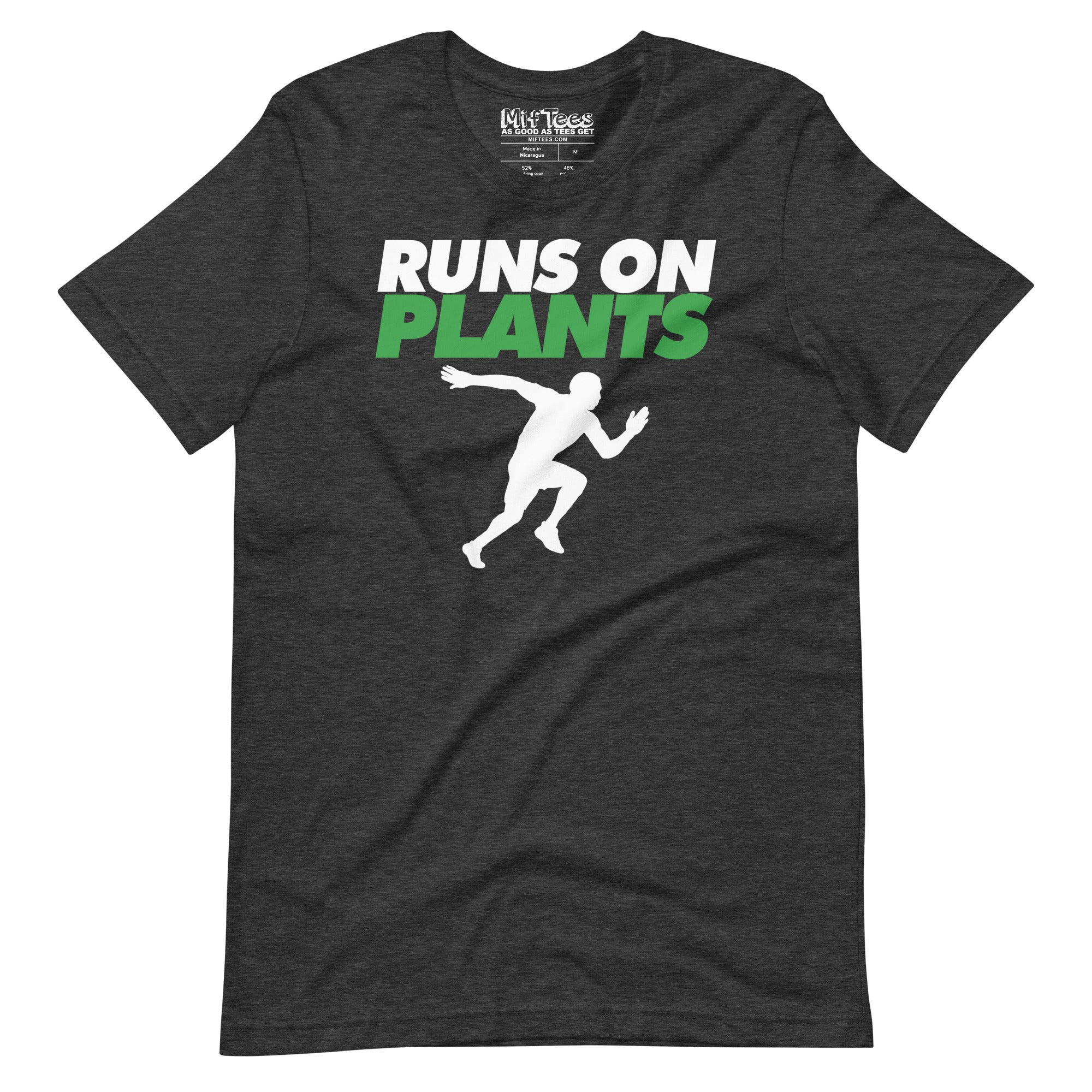 Runs on plants funny vegetarian runner T-Shirt