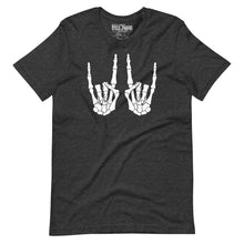 Load image into Gallery viewer, Skeleton Devil Hand Horns t-shirt
