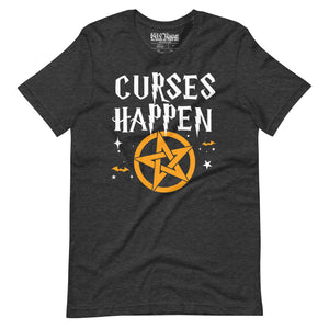 Curses Happen Funny Witch Pun T-Shirt