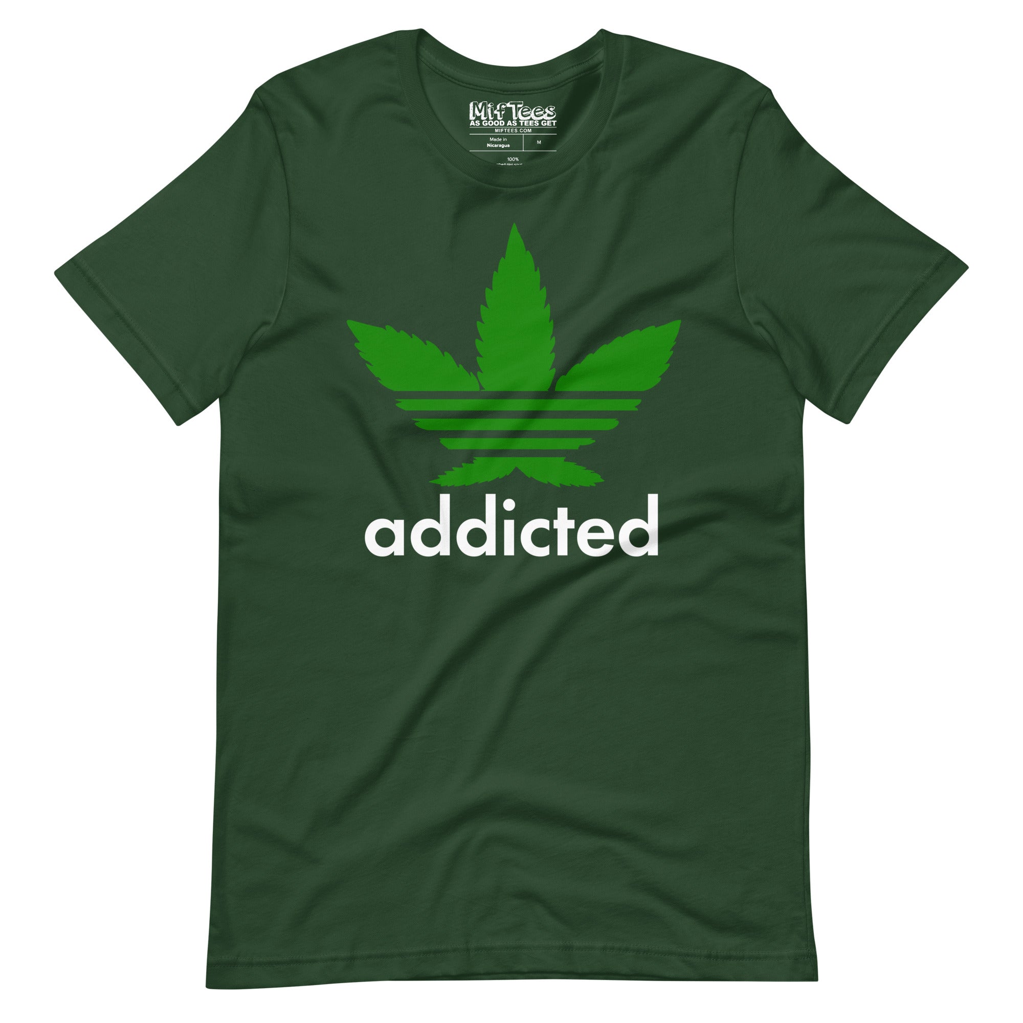 Addicted to Weed parody t-shirt