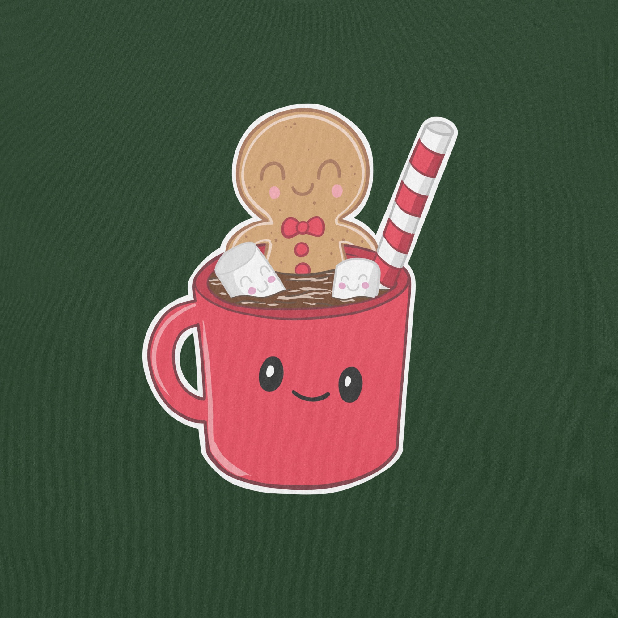 Gingerbread Man in Hot Cocoa t-shirt