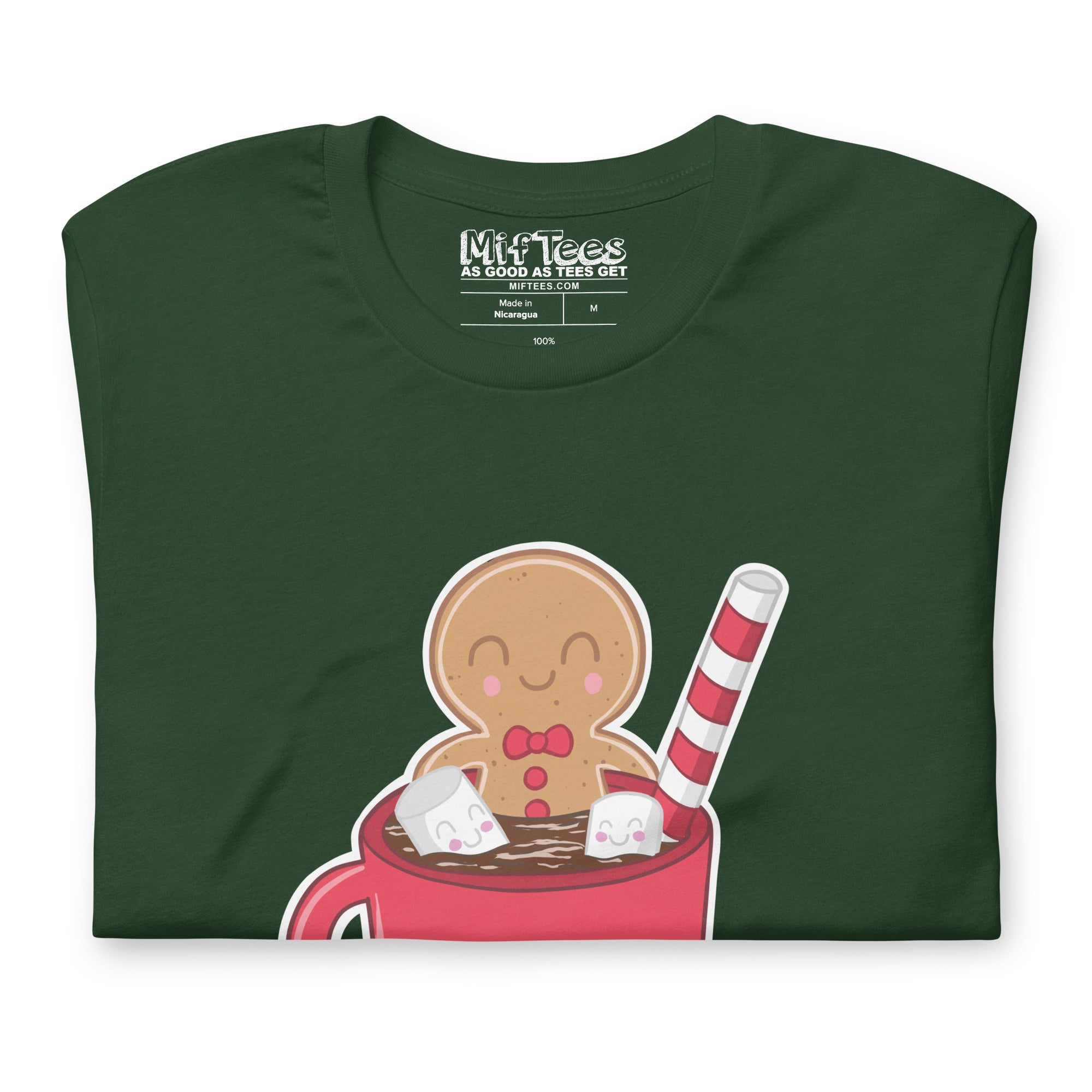 Gingerbread Man in Hot Cocoa t-shirt