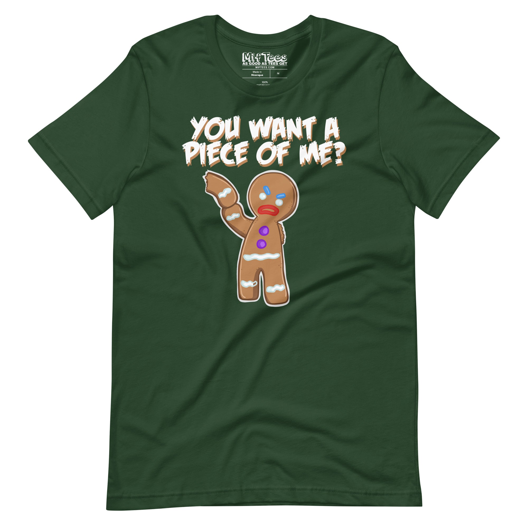 You Want A Piece Of Me Angry Gingerbread Man t-shirt