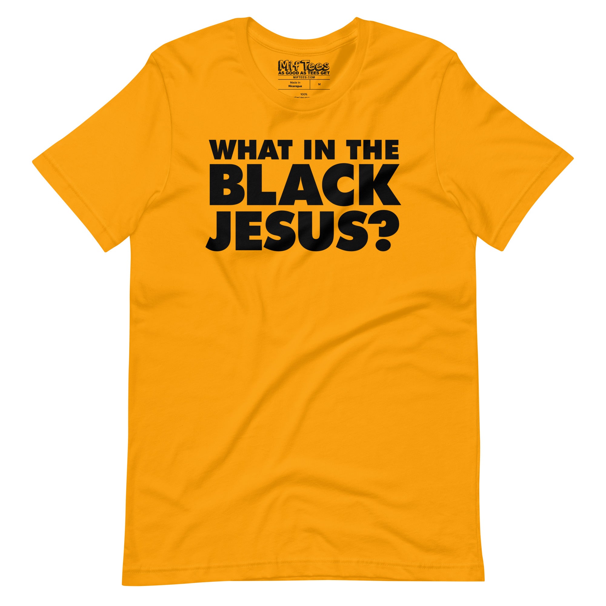 What in the Black Jesus t-shirt