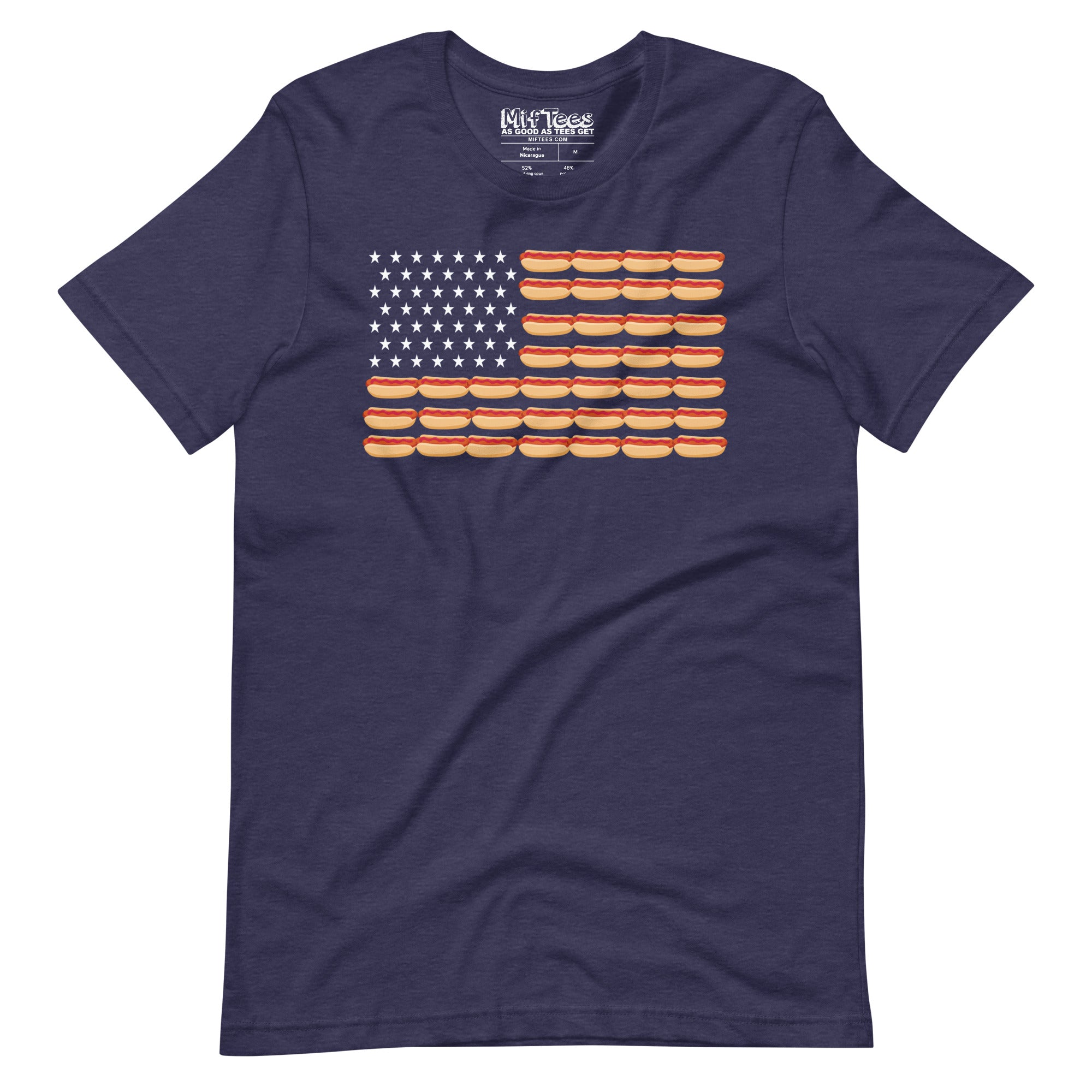 Hot dog USA Flag funny Hot dog American flag T-Shirt