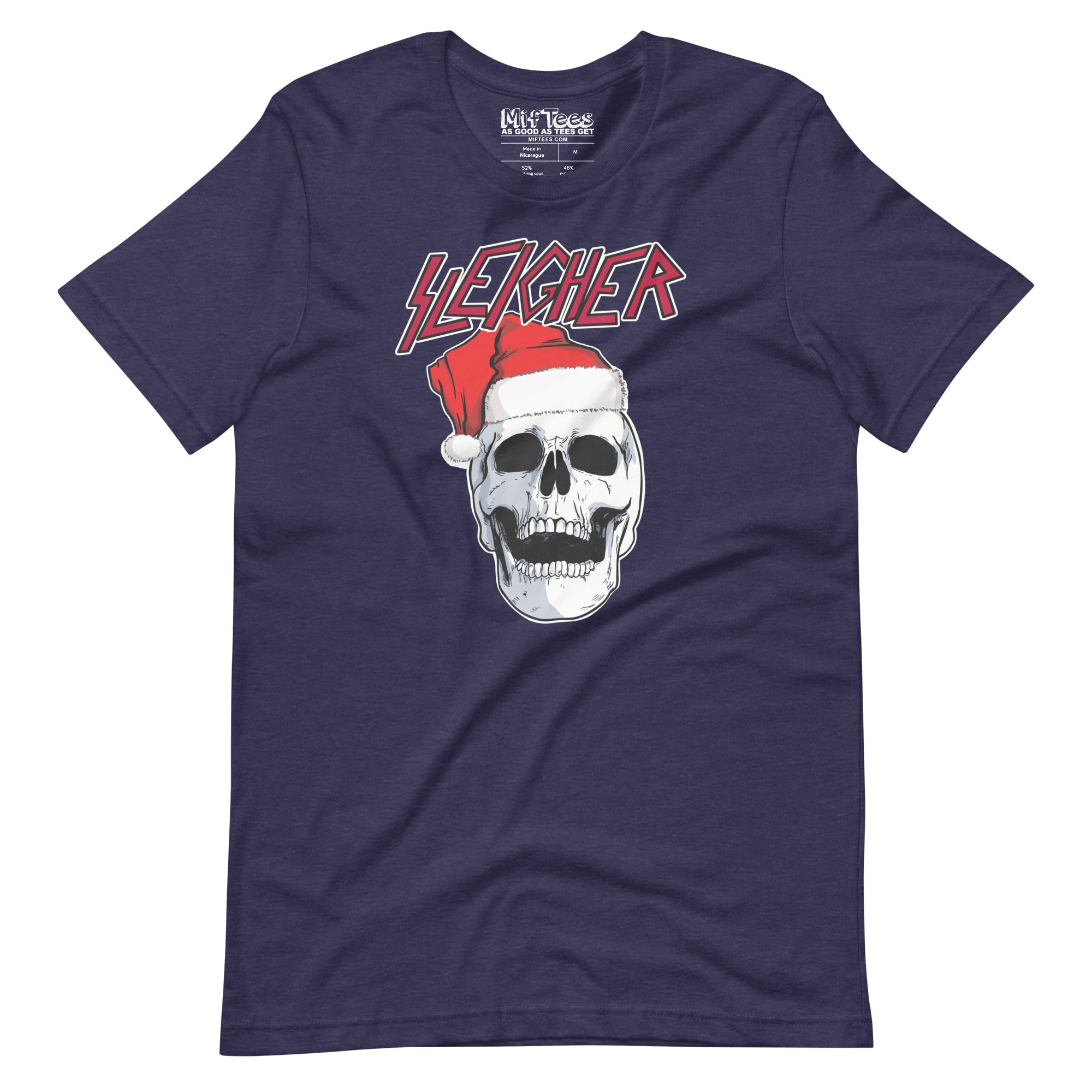 Skull with Santa Hat Sleigher t-shirt