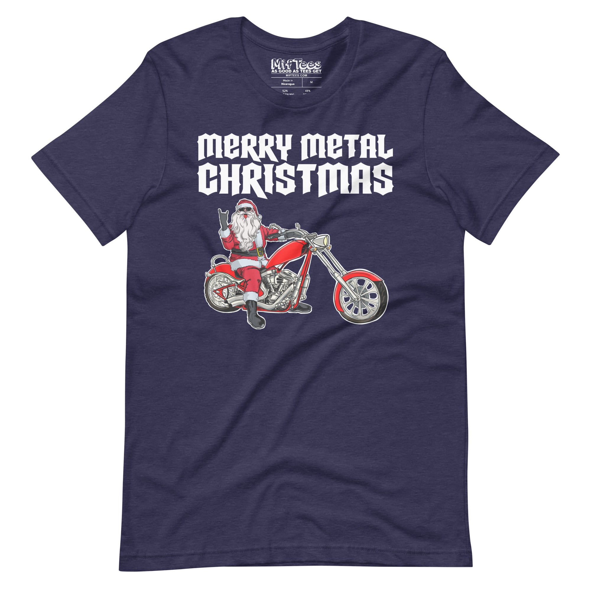 Santa Claus Merry Metal Christmas t-shirt