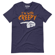 Load image into Gallery viewer, I&#39;m With Creepy Funny Halloween T-Shirt
