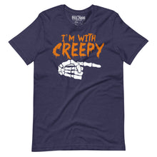 Load image into Gallery viewer, I&#39;m With Creepy Funny Halloween T-Shirt
