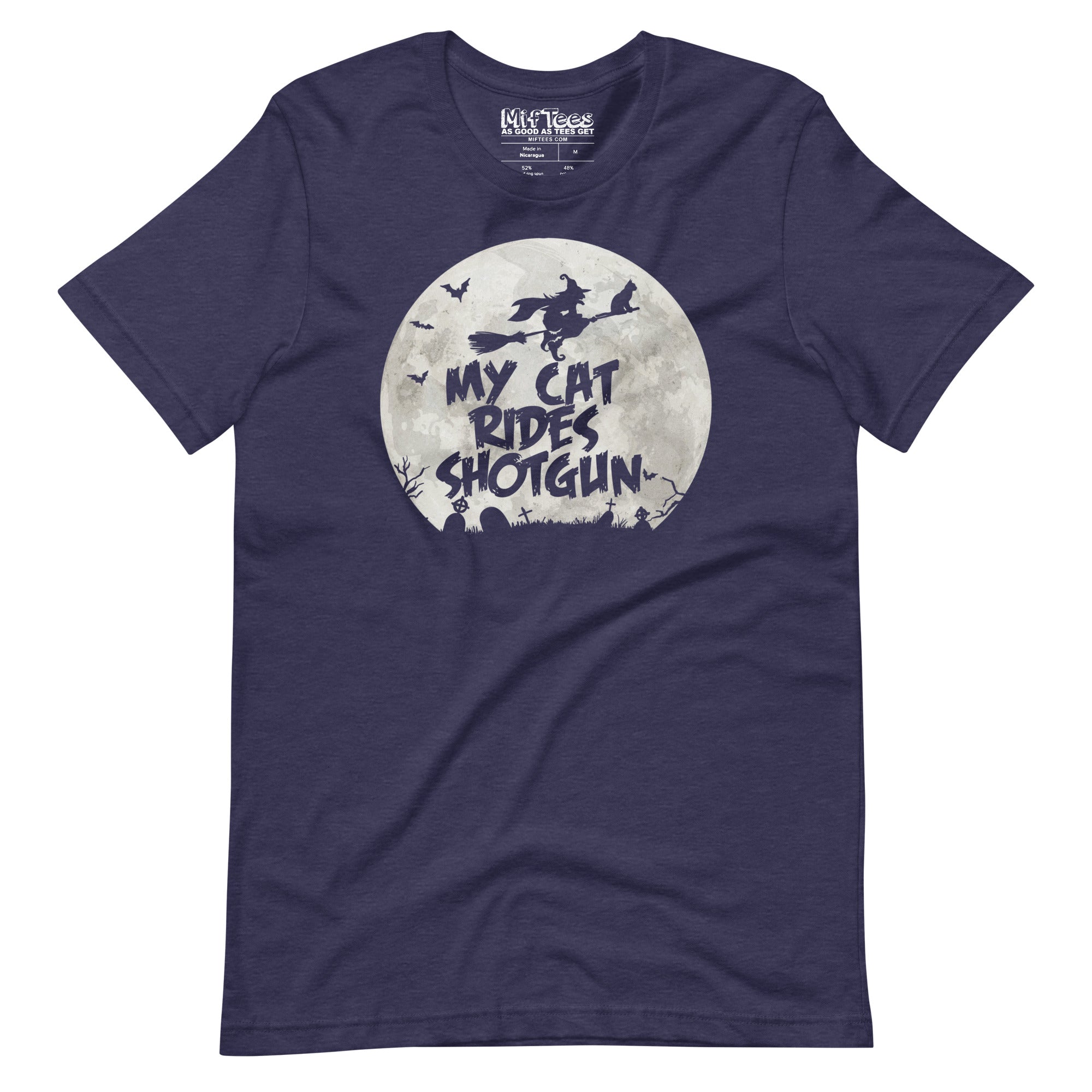 My Cat Rides Shotgun Halloween T-Shirt