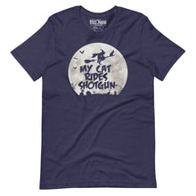 Load image into Gallery viewer, My Cat Rides Shotgun Halloween T-Shirt
