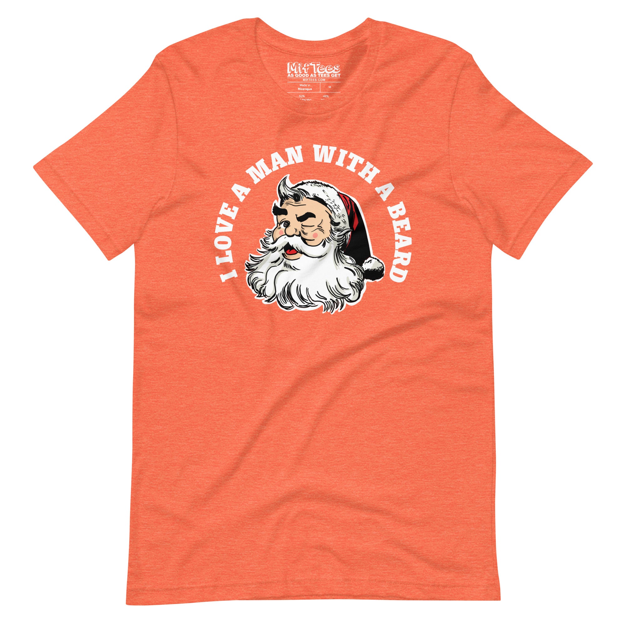 Santa I love a man with a beard t-shirt