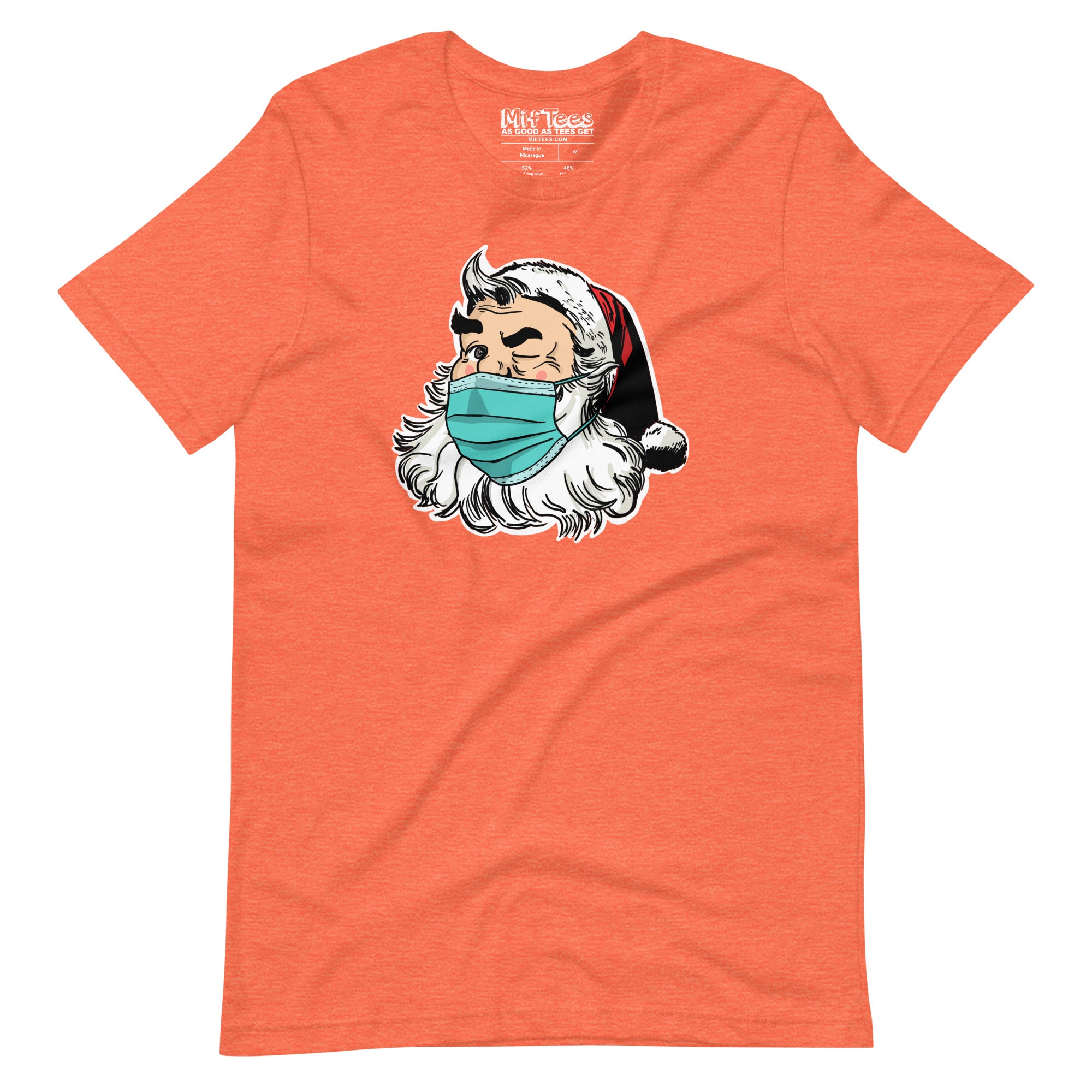 Santa with facemask t-shirt