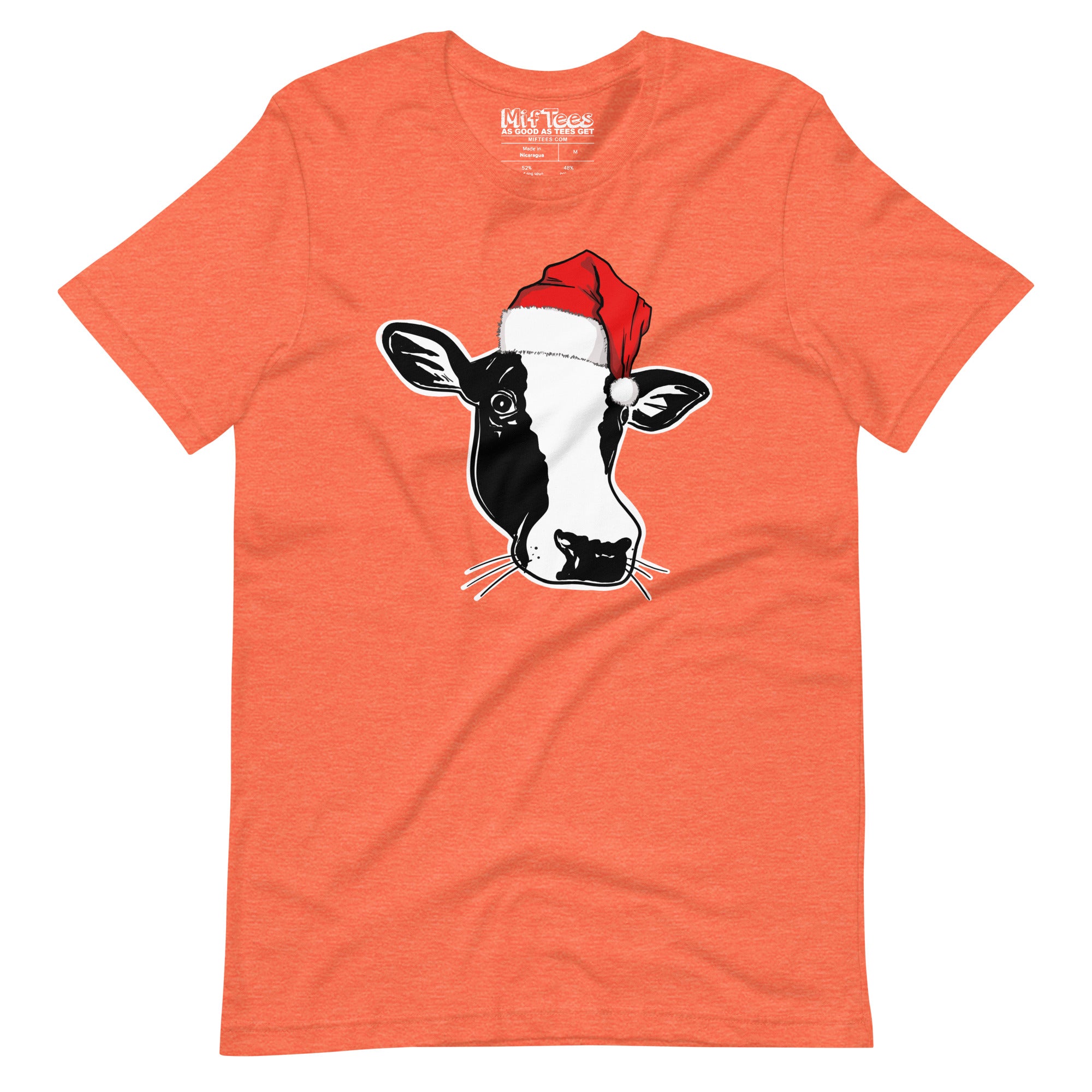 Cow with Santa Hat t-shirt