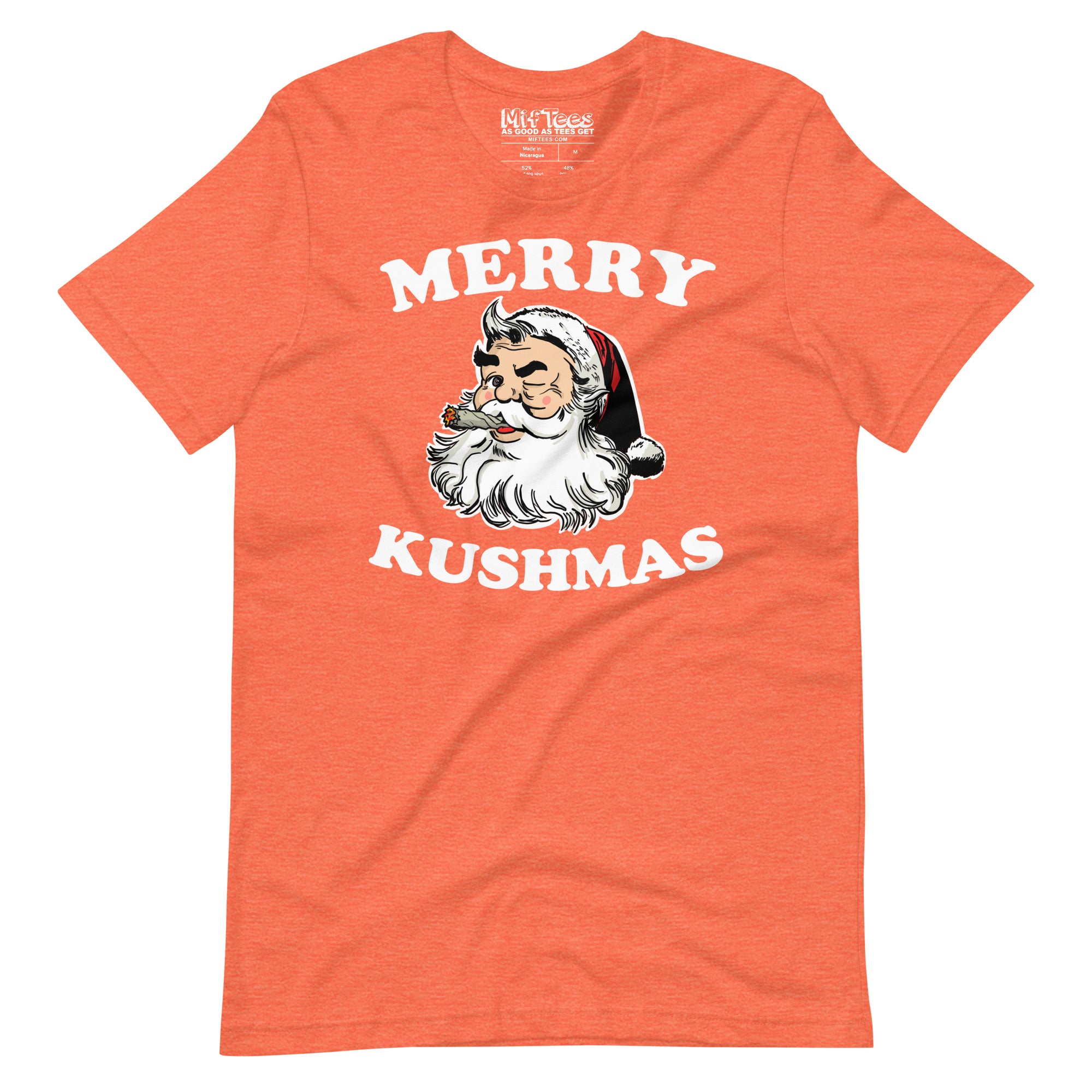 Merry Kushmas Santa smoking weed t-shirt