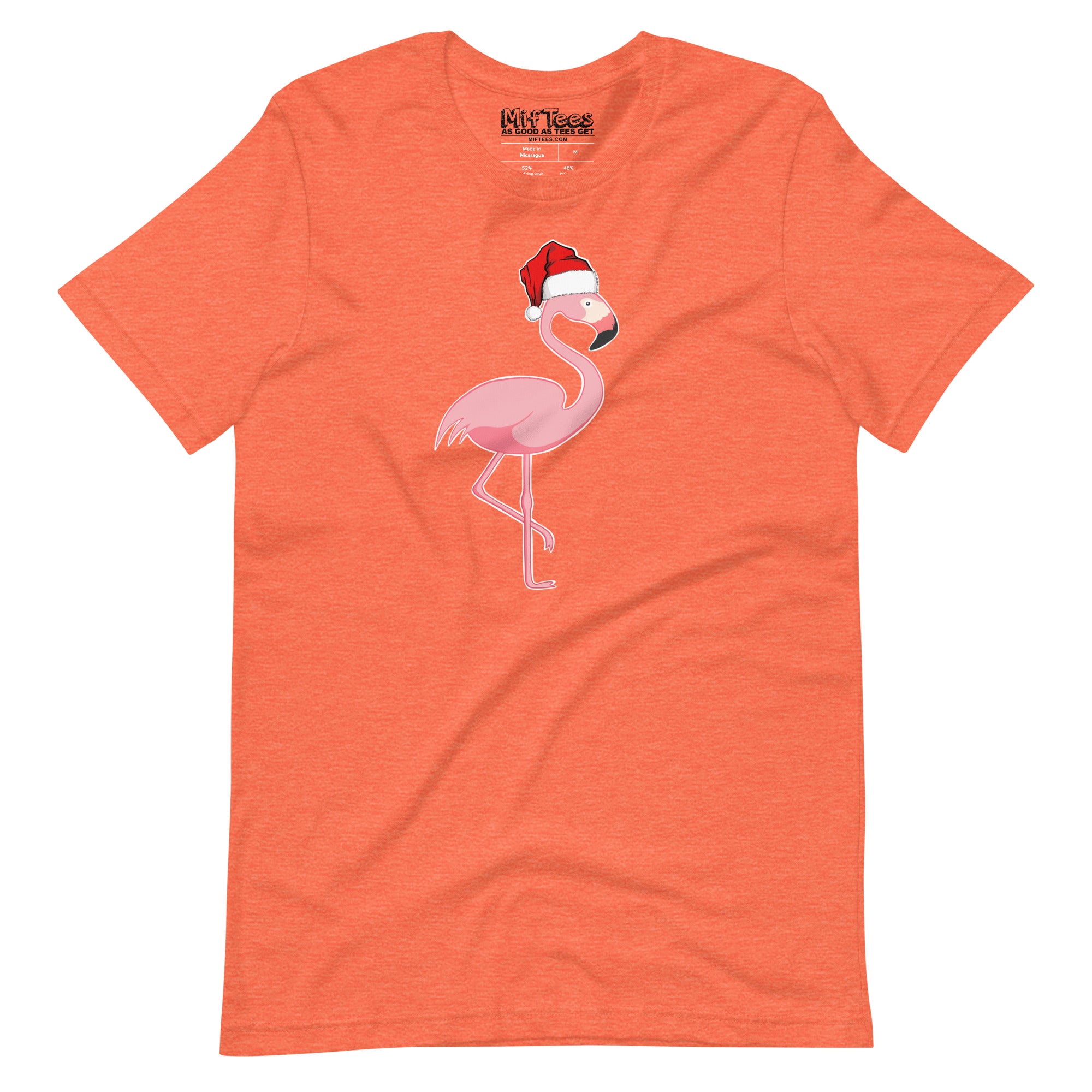 Pink Flamingo with Santa Hat t-shirt