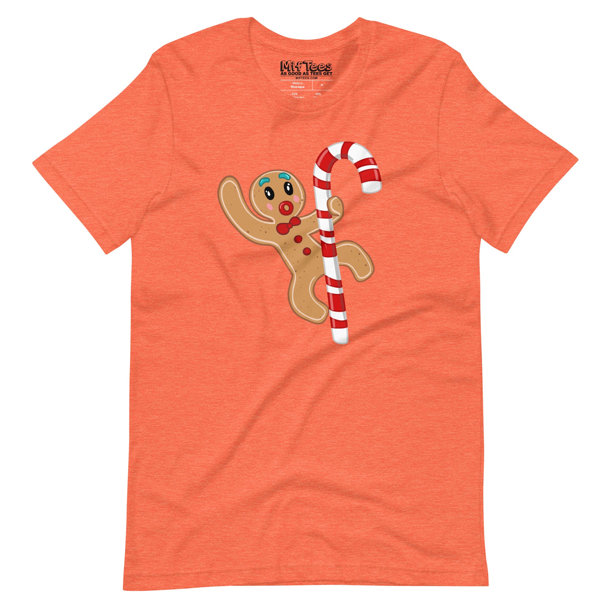 Candy Cane Pole-Dancing Gingerbread Man t-shirt