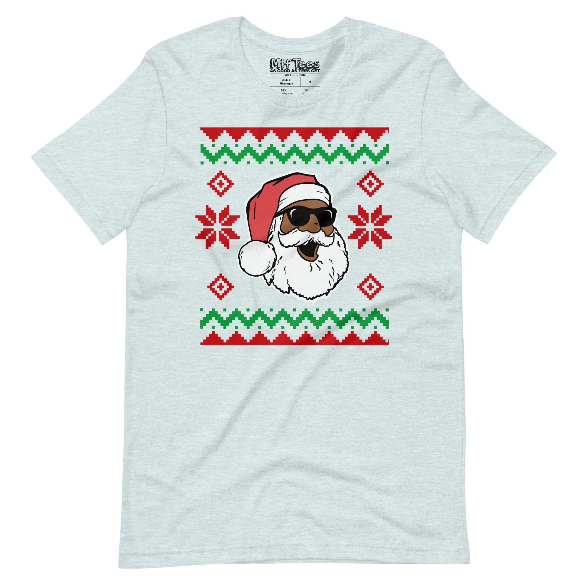 Black Santa Ugly Christmas t-shirt