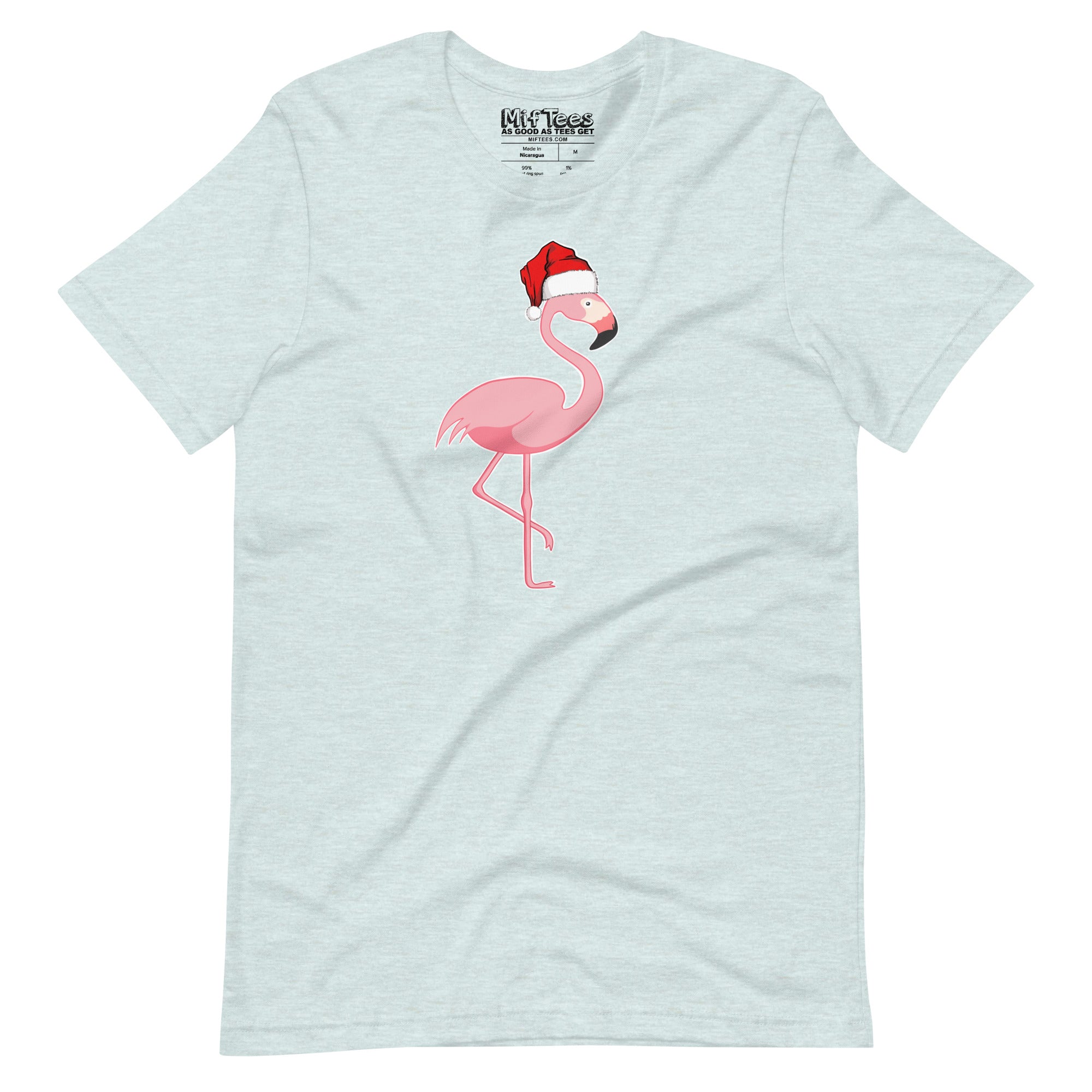 Pink Flamingo with Santa Hat t-shirt