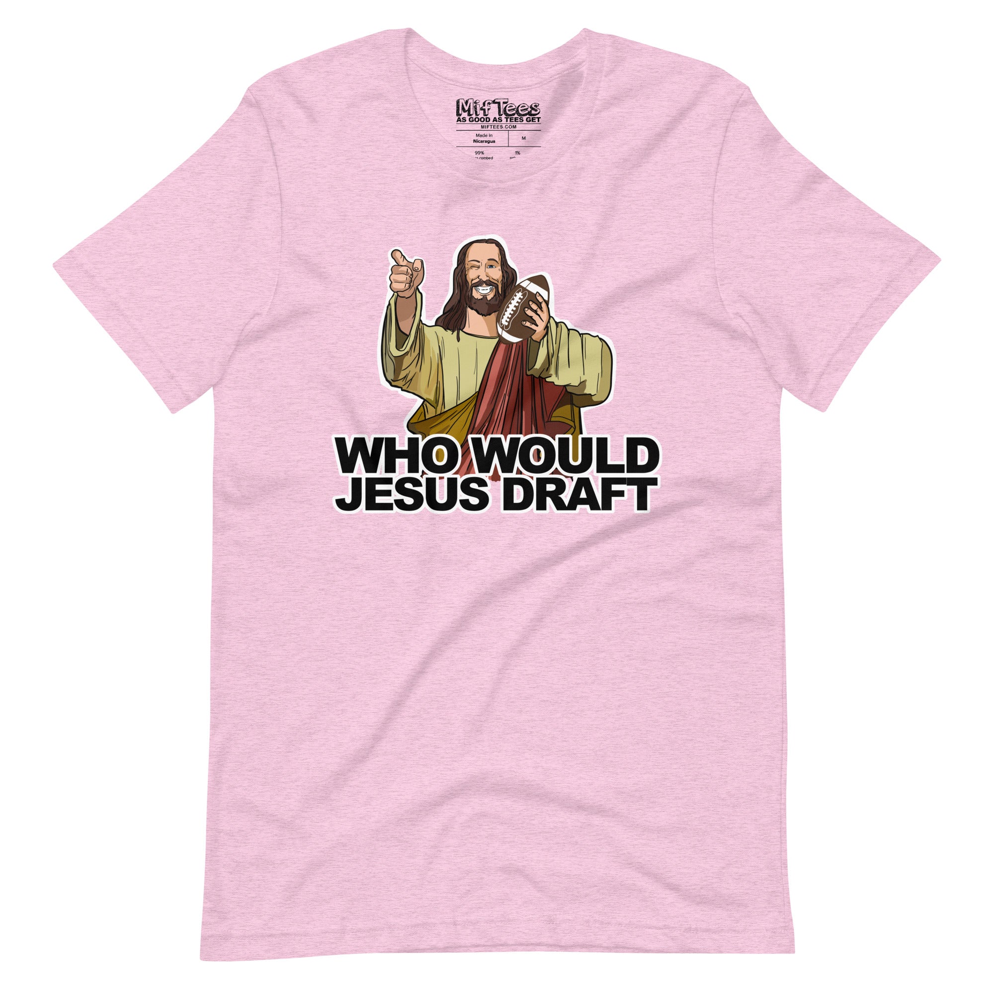 Fantasy Football Cartoon Who Would Jesus Draft t-shirt