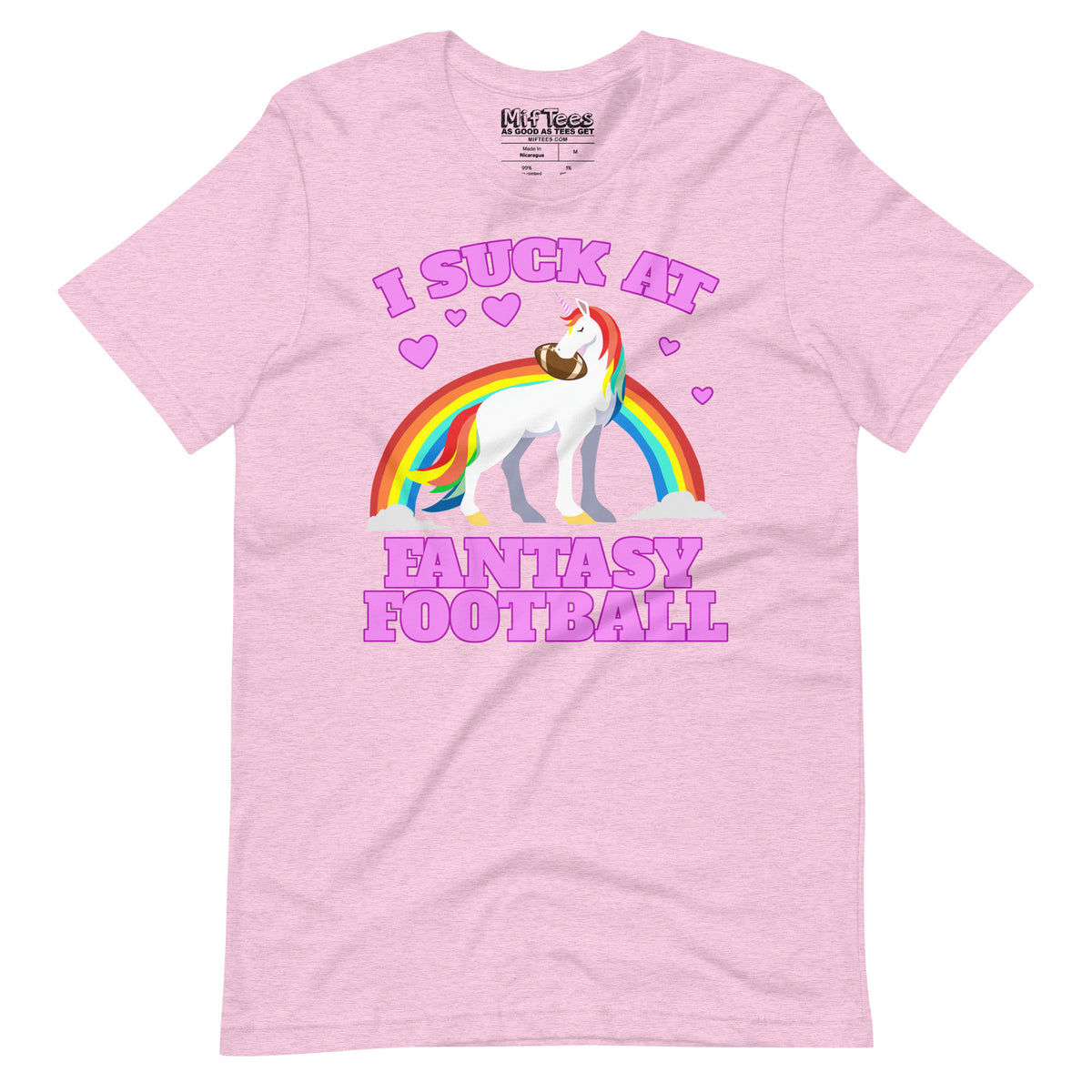 I Suck at Fantasy Football Unicorn t-shirt