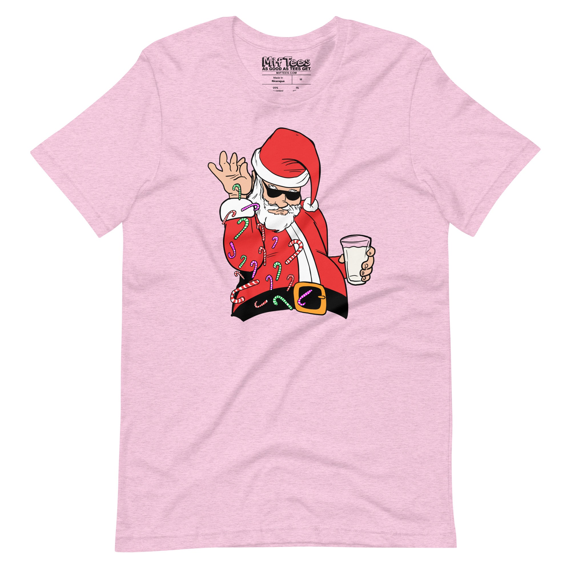 Santa throwing Candy Canes t-shirt