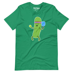 Dancing Pickle with Pickleball t-shirt