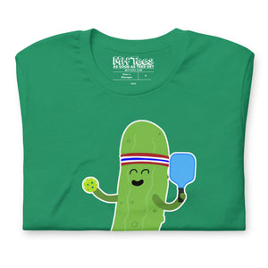 Dancing Pickle with Pickleball t-shirt