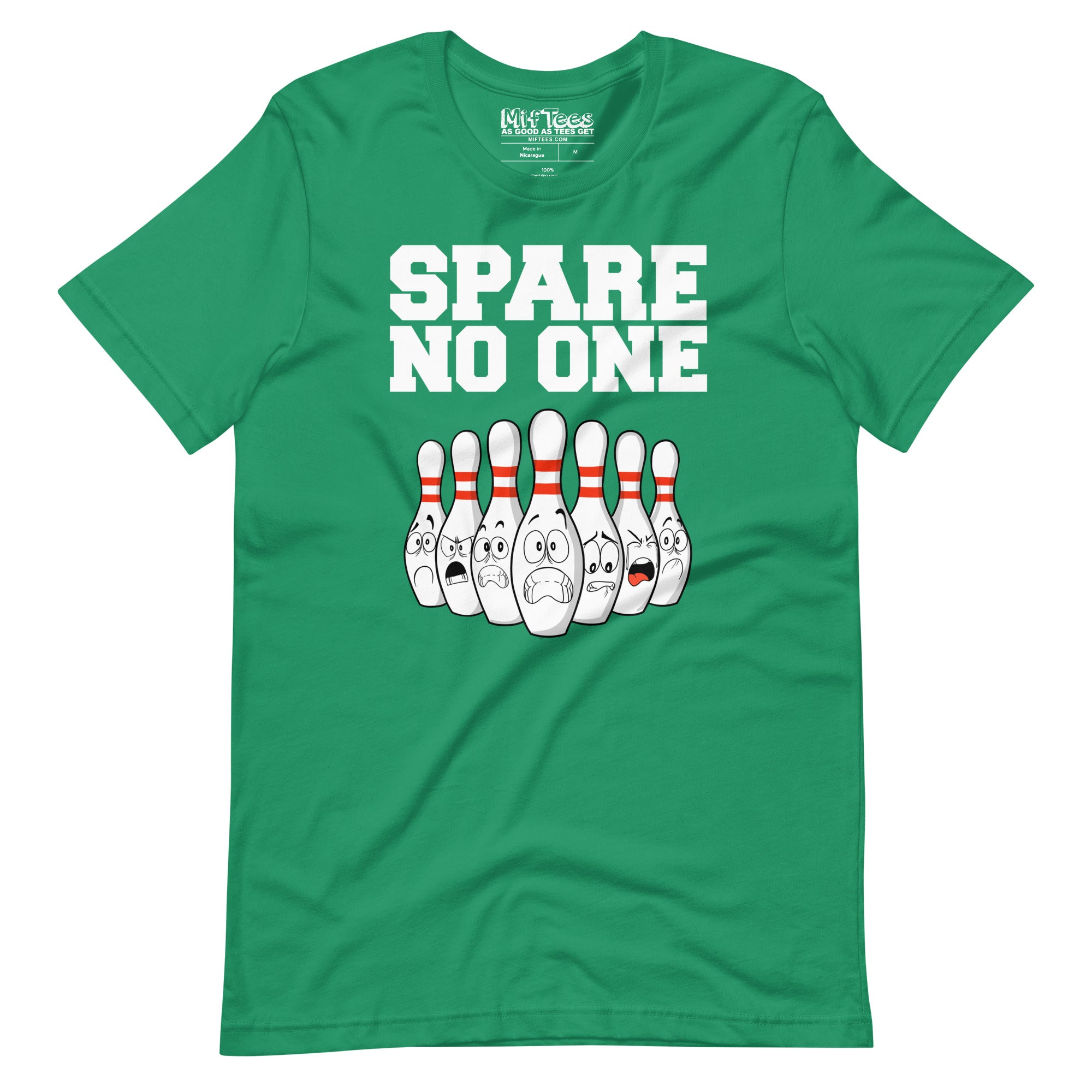 Scared Bowling Pins Spare No One Bowling t-shirt